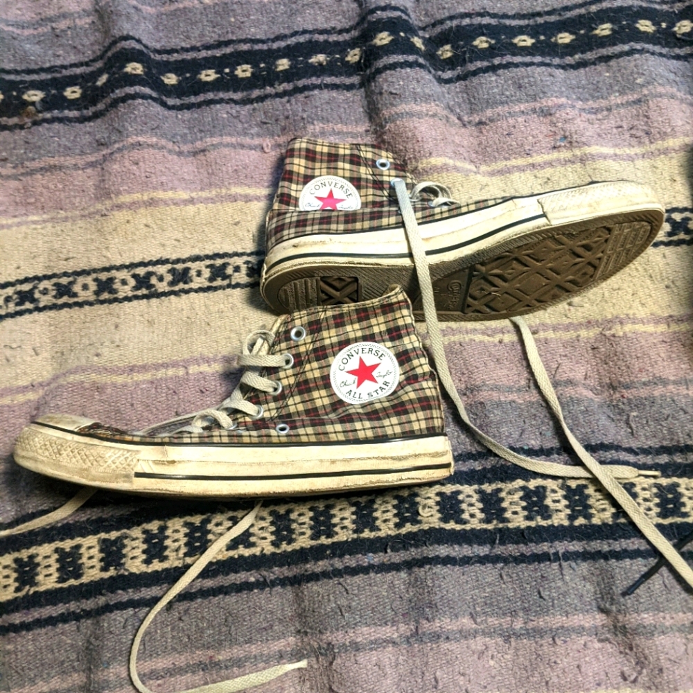 Plaid Converse All-Star High Tops